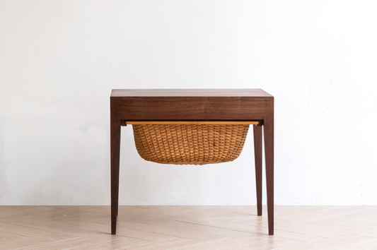 60's Vintage Rosewood Sewing Table 1