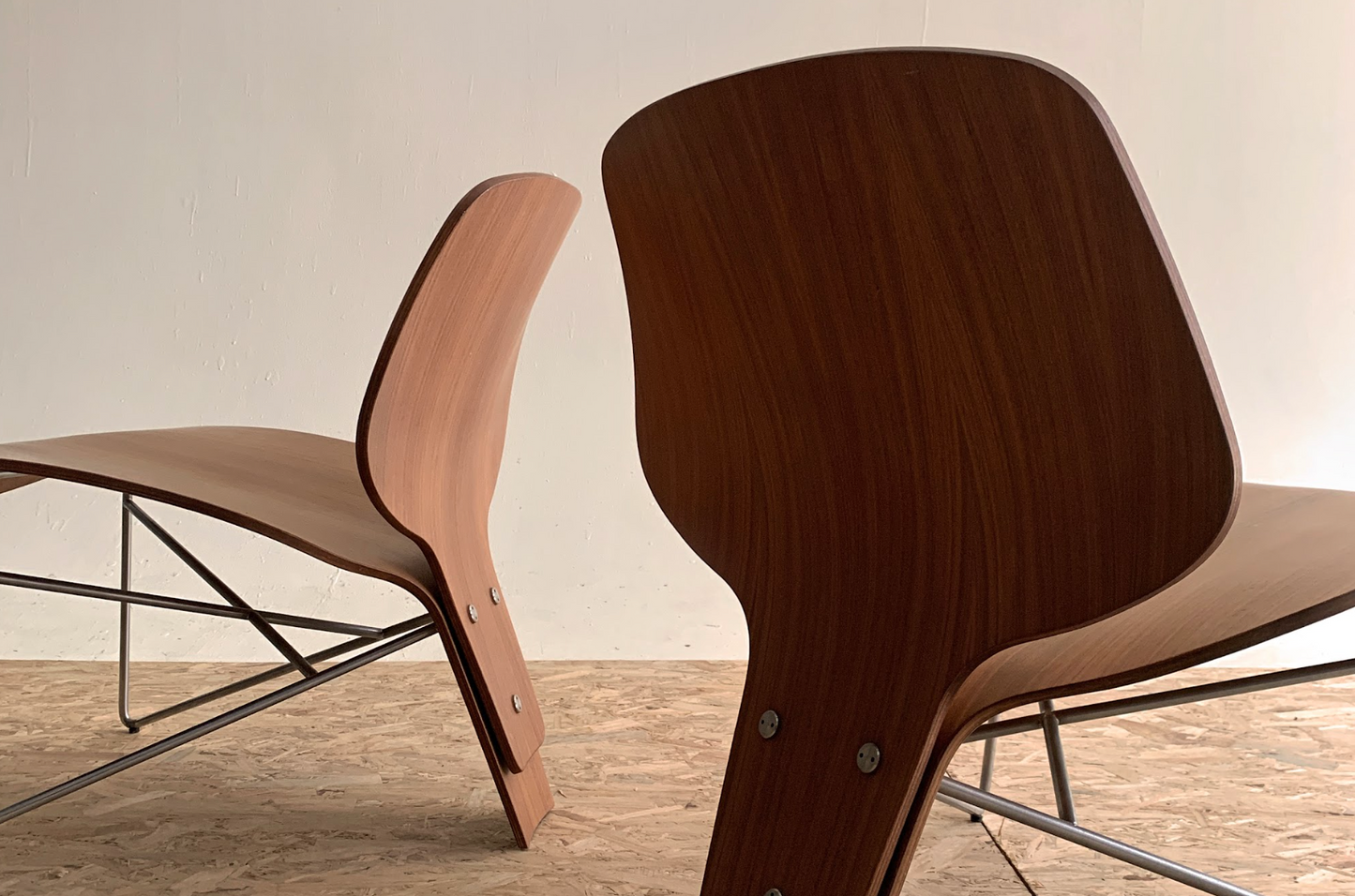 Eames Style Oak Lounge Chair