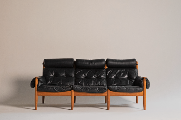Scandinavian Vintage Leather Sofa (3 Seat)